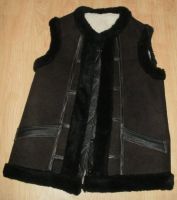 Women's vest with buttons fur