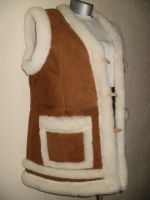 Women's vest with white fur